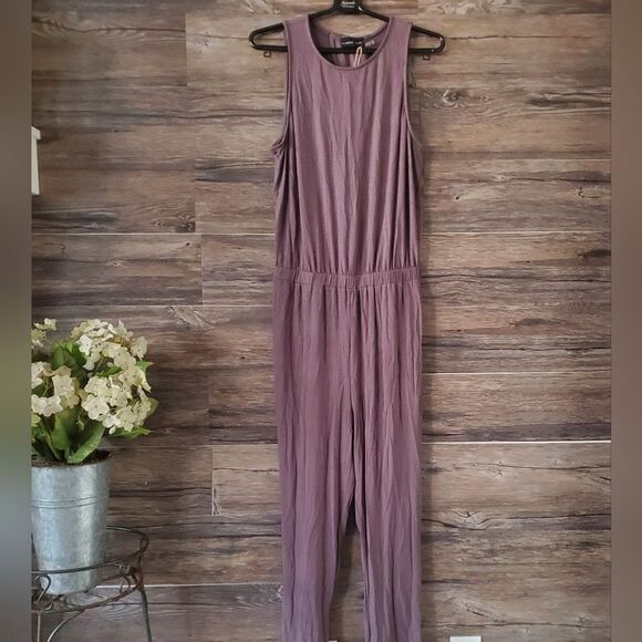 Mustard Seed Botique Romper Pants Jumpsuit, NWOT Purple Gray Color Hues - Picture 1 of 9